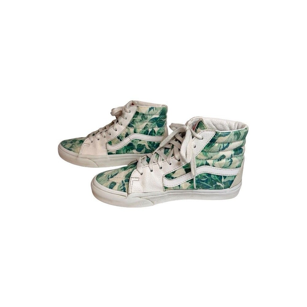 Vans SK8-Hi Palm Leaf Tropical Print High Top Sneaker Men 7 Women 8.5 EU 39 - Picture 4 of 8